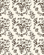 Elegant Brown Flourish Damask Pattern Rug