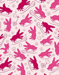 Whimsical Pink Figural Pattern Rug