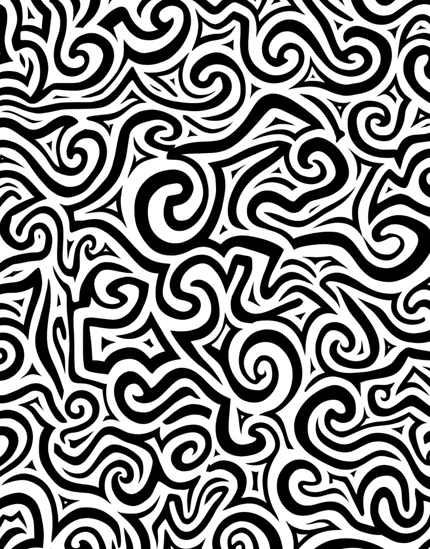 Bold Swirl Abstract Pattern Rug