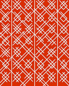 Geometric White Interlocking Lines Rug