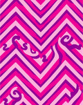 Vibrant Pink Purple Chevron Swirls Rug