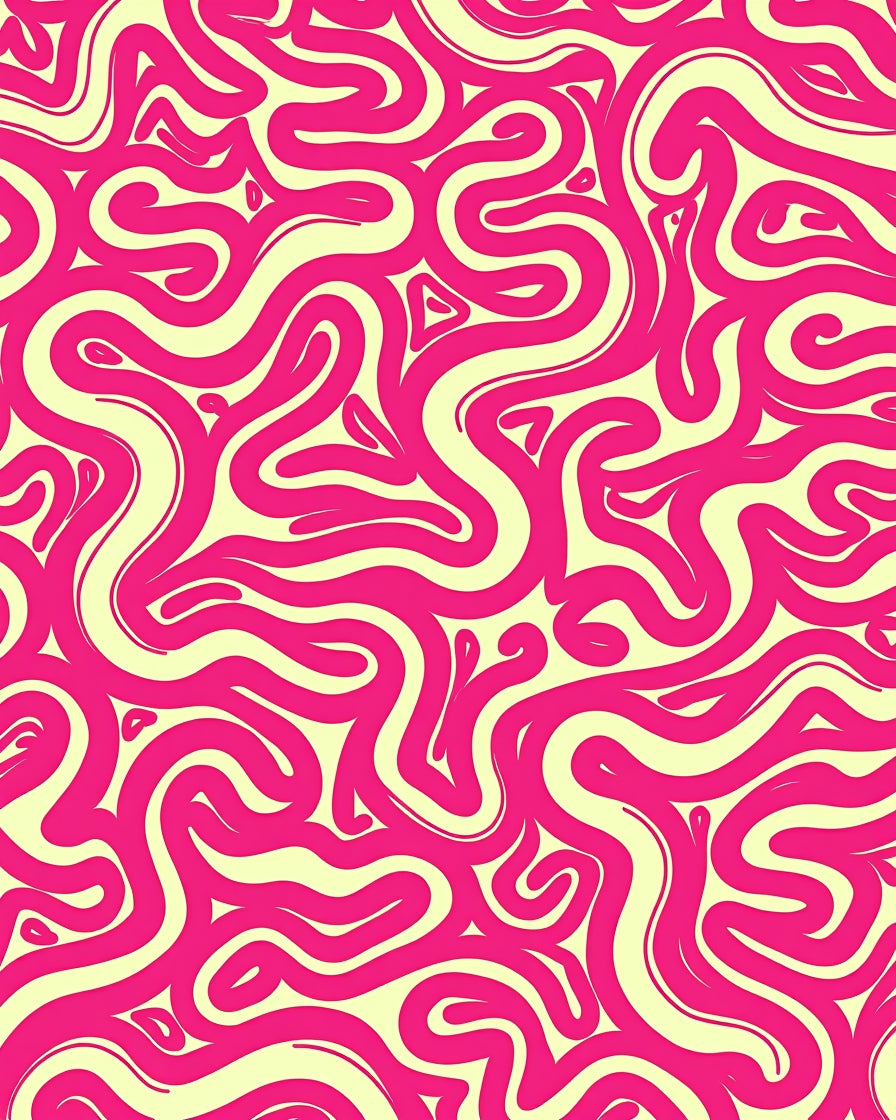 Retro Groovy Swirl Pattern Rug
