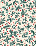 Festive Pine Branch Holiday Pattern Rug