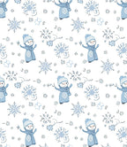 Winter Snowman And Snowflake Fun Rug