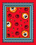Whimsical Pumpkin Pattern Bordered Rug