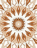 Brown Mandala Floral Abstract Design Rug