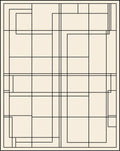 Abstract Cream Geometric Composition Rug
