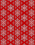Charming Snowflake Pattern Red White Rug