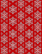 Charming Snowflake Pattern Red White Rug