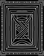 Modern Geometric Black White Art Deco Design Rug