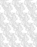 Elegant Scrollwork White Gray Pattern Rug