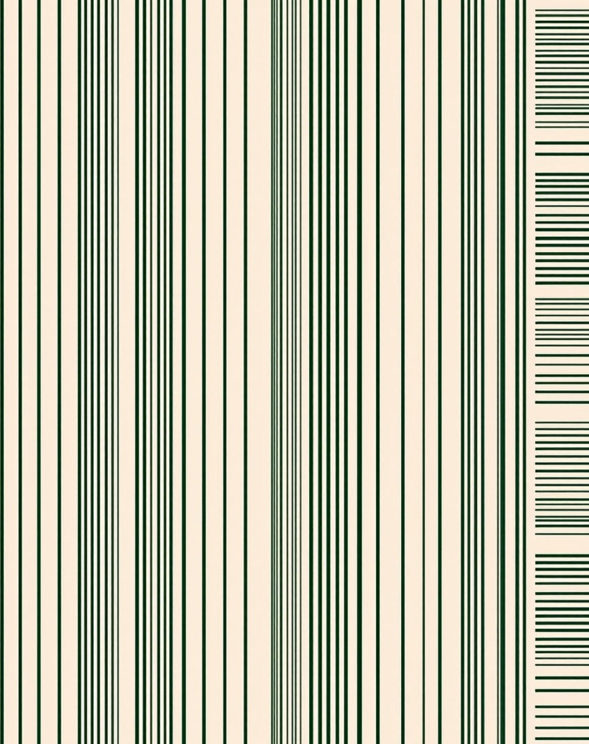 Minimalist Dark Green Stripe Design Rug