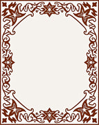Ornate Floral Star Border Design Rug