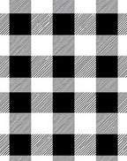 Black White Bold Checkered Design Rug