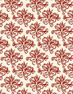 Ornate Floral Swirl Red Pattern Rug