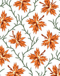 Autumn Leaf Vine Pattern Rug