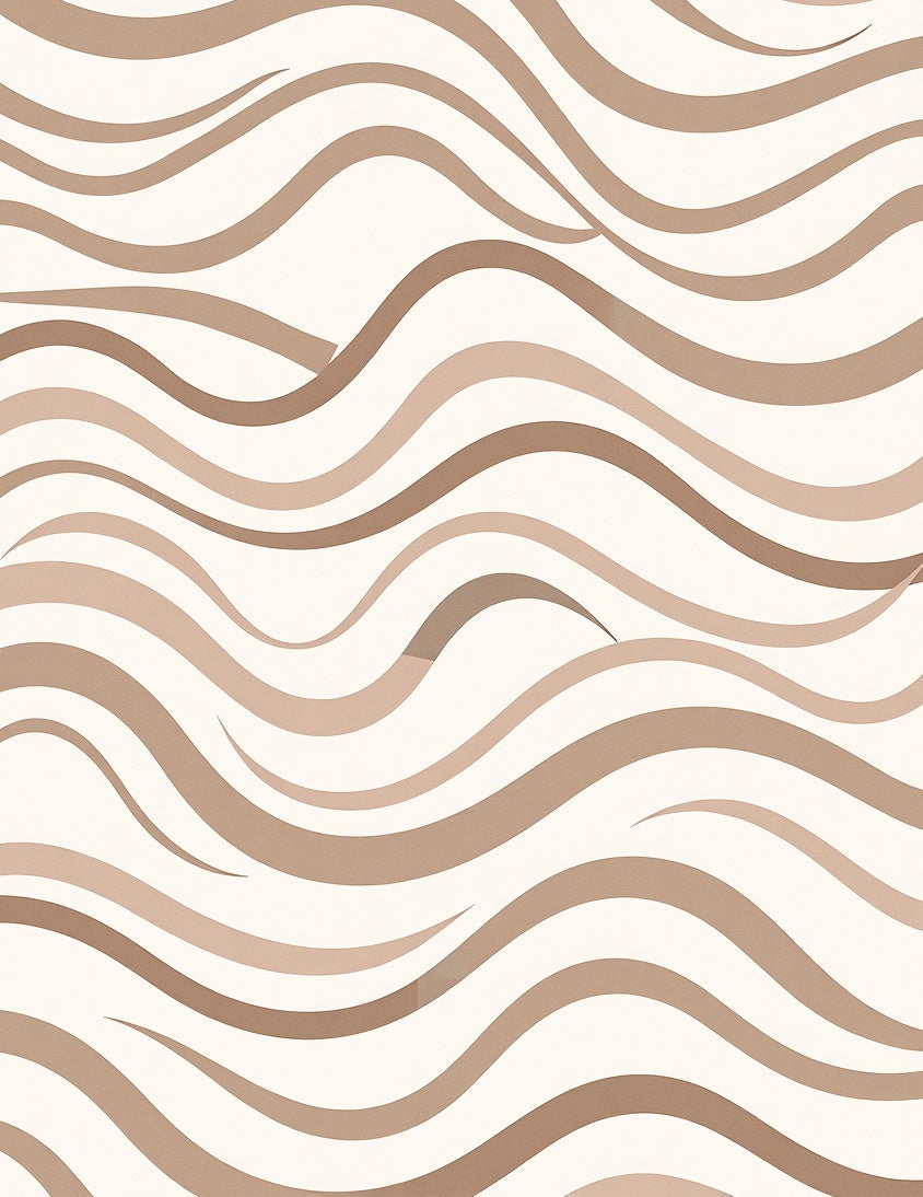 Wavy Abstract Earth Tone Design Rug