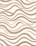 Wavy Abstract Earth Tone Design Rug