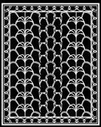 Art Deco Style Repeating Pattern Rug