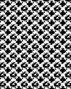 Abstract Black White Star Pattern Rug