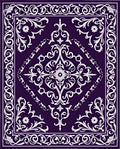 Elegant Floral Baroque Design Rug
