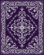 Elegant Floral Baroque Design Rug