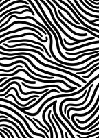 Bold Black White Wavy Stripe Rug