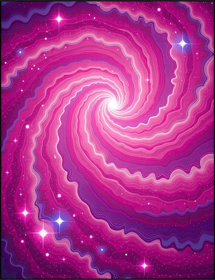 Cosmic Swirl Pink Nebula Rug