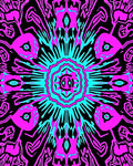 Psychedelic Abstract Kaleidoscope Design Rug
