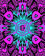 Psychedelic Abstract Kaleidoscope Design Rug