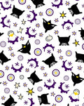 Whimsical Black Purple Star Pattern Rug