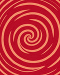 Red And Orange Swirl Pattern Rug