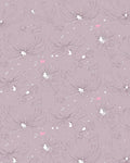 Soft Pink Floral Line Art Rug