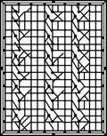 Bold Geometric Grid Dot Pattern Rug