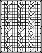Bold Geometric Grid Dot Pattern Rug