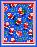Jolly Santa Claus Candy Cane Holiday Rug
