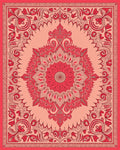 Elaborate Coral Floral Mandala Design Rug