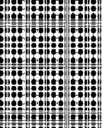 Graphic Black White Geometric Pattern Rug