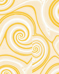 Yellow Swirl Abstract Pattern Rug