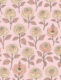 Rose Garden Pastel Floral Print Rug