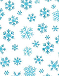 Winter Sky Blue Snowflake Scatter Rug