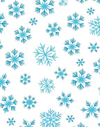 Winter Sky Blue Snowflake Scatter Rug