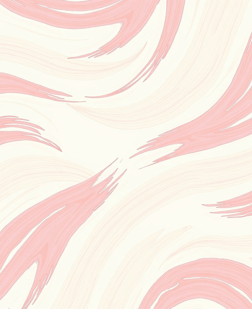 Blush Pink Swirl Brushstroke Rug