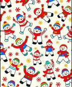Festive Snowman Pattern Design Rug