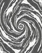 Monochromatic Swirl Abstract Illusion Rug