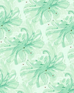 Abstract Floral Whimsical Teal Pattern Rug
