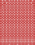 Bold Red White Vertical Pattern Rug