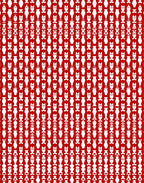 Bold Red White Vertical Pattern Rug