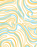 Curving Lines Abstract Design Rug
