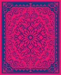 Vibrant Mandala Patterned Scarlet Rug